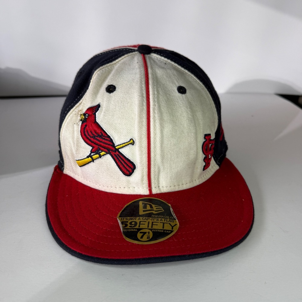 Rareβ New Era St. Louis Cardinals MLB Baseball Cap Fitted 59FIFTY Sz 7 1/8 VTG